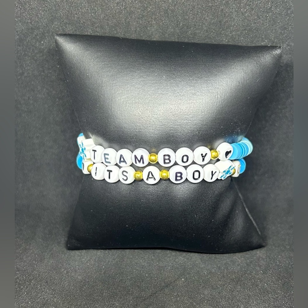 Team Boy & It's A Boy (Baby Shower) Heishi Bracelet (Set)